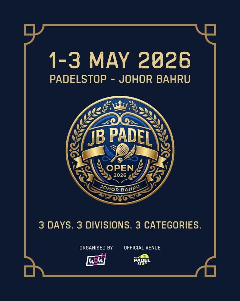 JB Padel Open 2026 – 1–3 May at PadelStop Johor Bahru